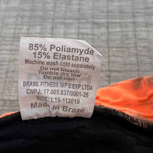 Booty by Brabants Tie Dye Top Black & Orange (size S/M) - Picture 7 of 8